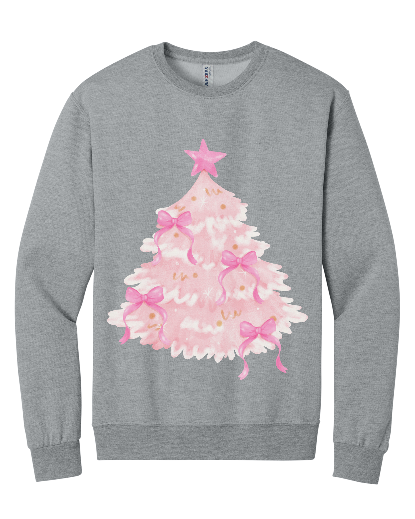 The Pink Tree Vibe - Cozy Christmas Crewneck