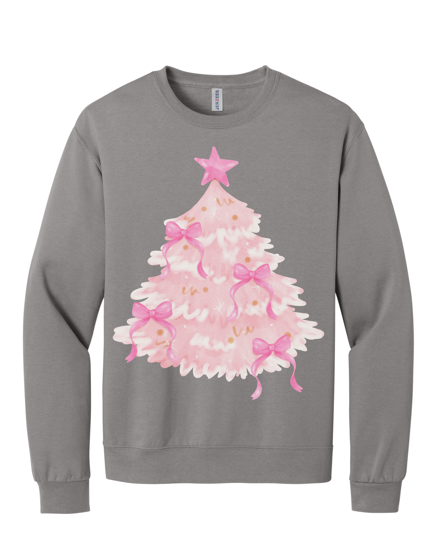 The Pink Tree Vibe - Cozy Christmas Crewneck