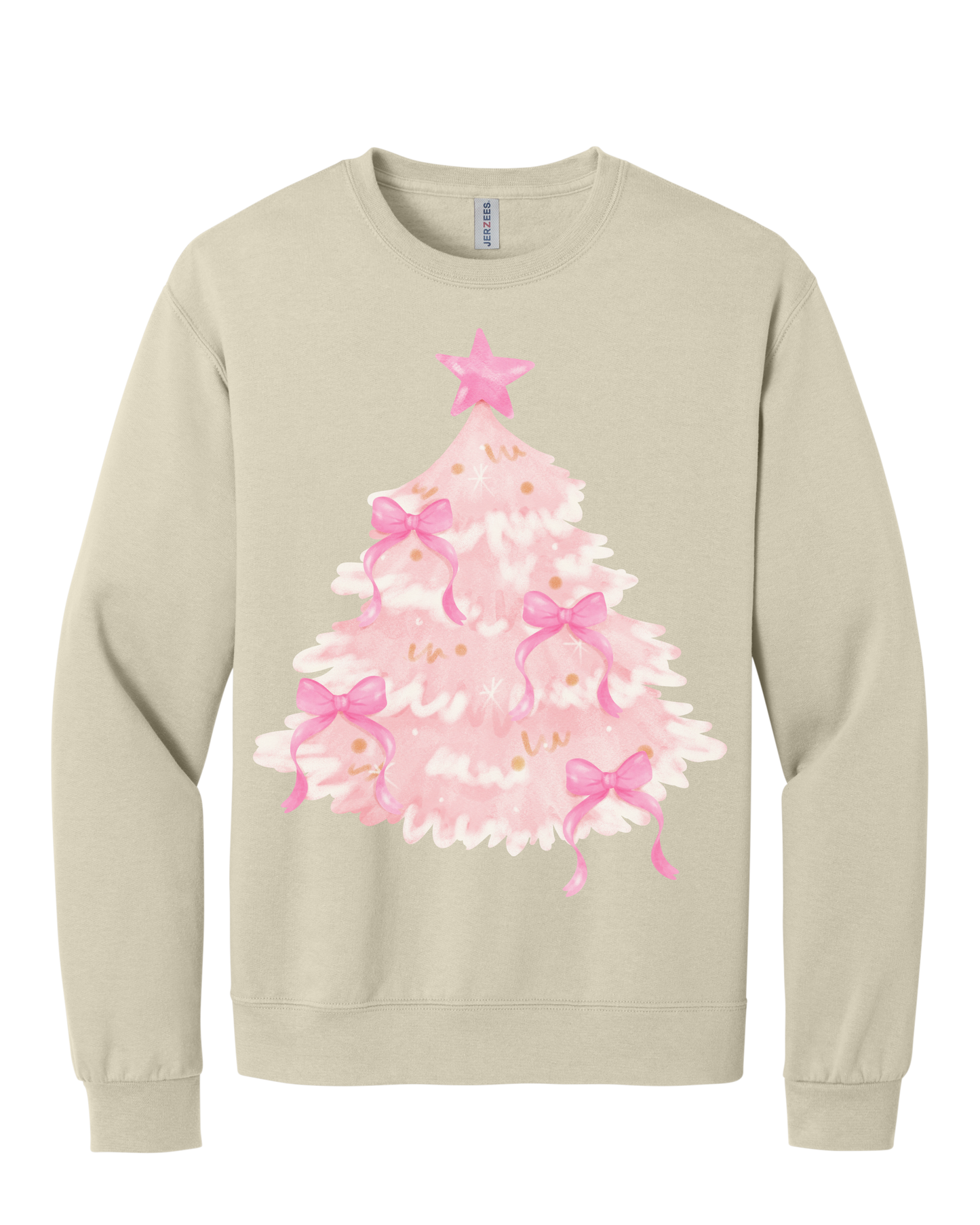 The Pink Tree Vibe - Cozy Christmas Crewneck